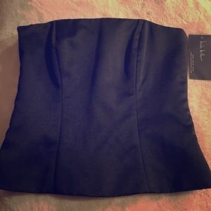 Nicole Mille Black Satin Bustier